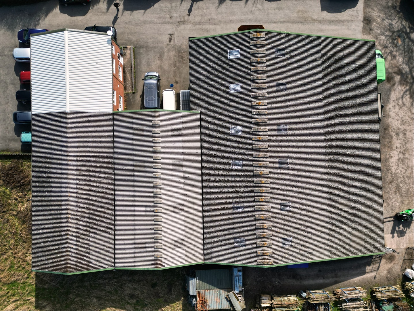 Commercial building layout aerial image